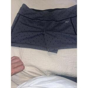 Victoria’s Secret Sexy‎ Sport Gray Black Dots VSX Shorts Medium Nylon Spandex